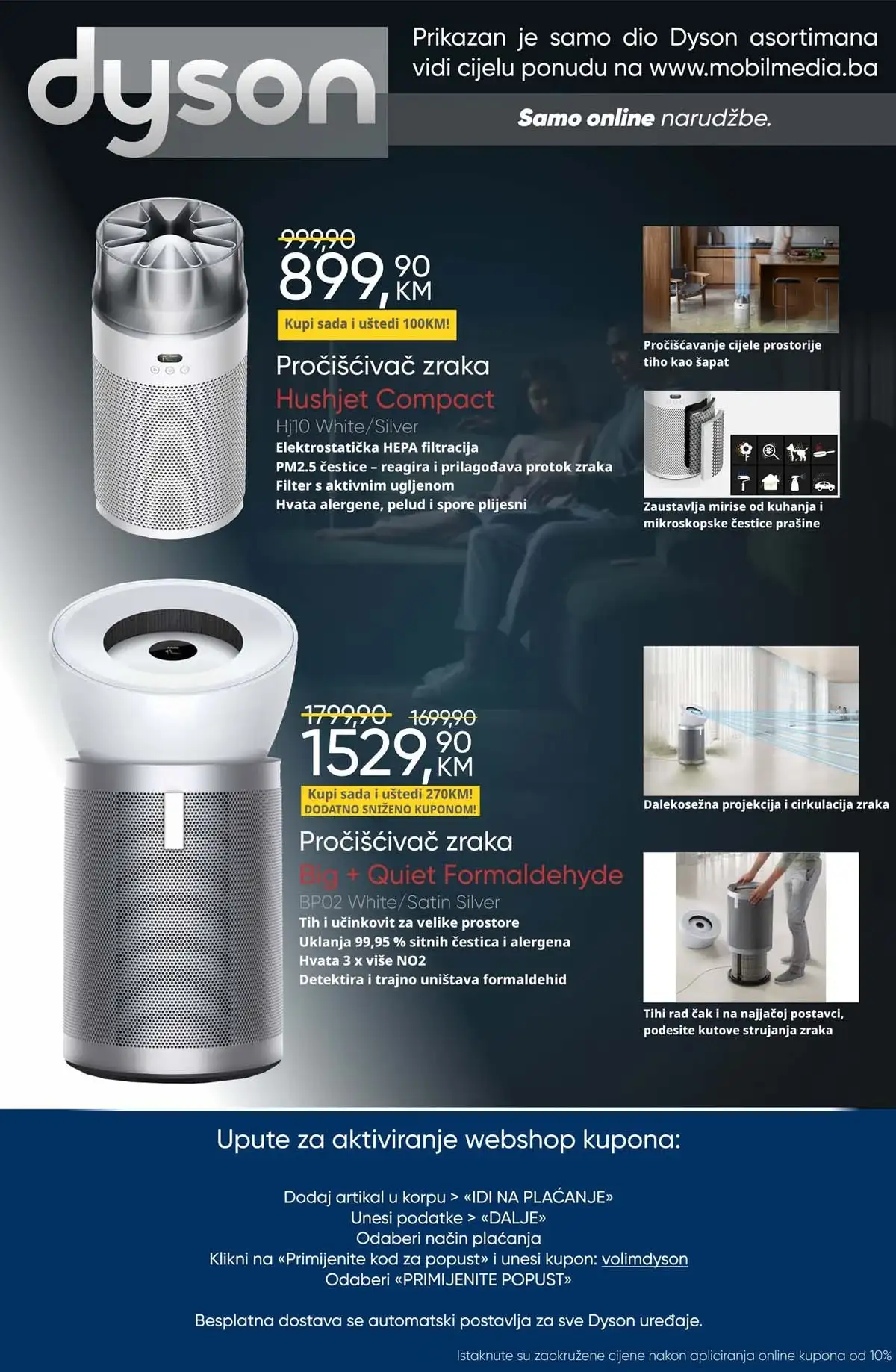 Mobilmedia Dyson akcija 10 posto sniženja gratis dostava katalog strana 3